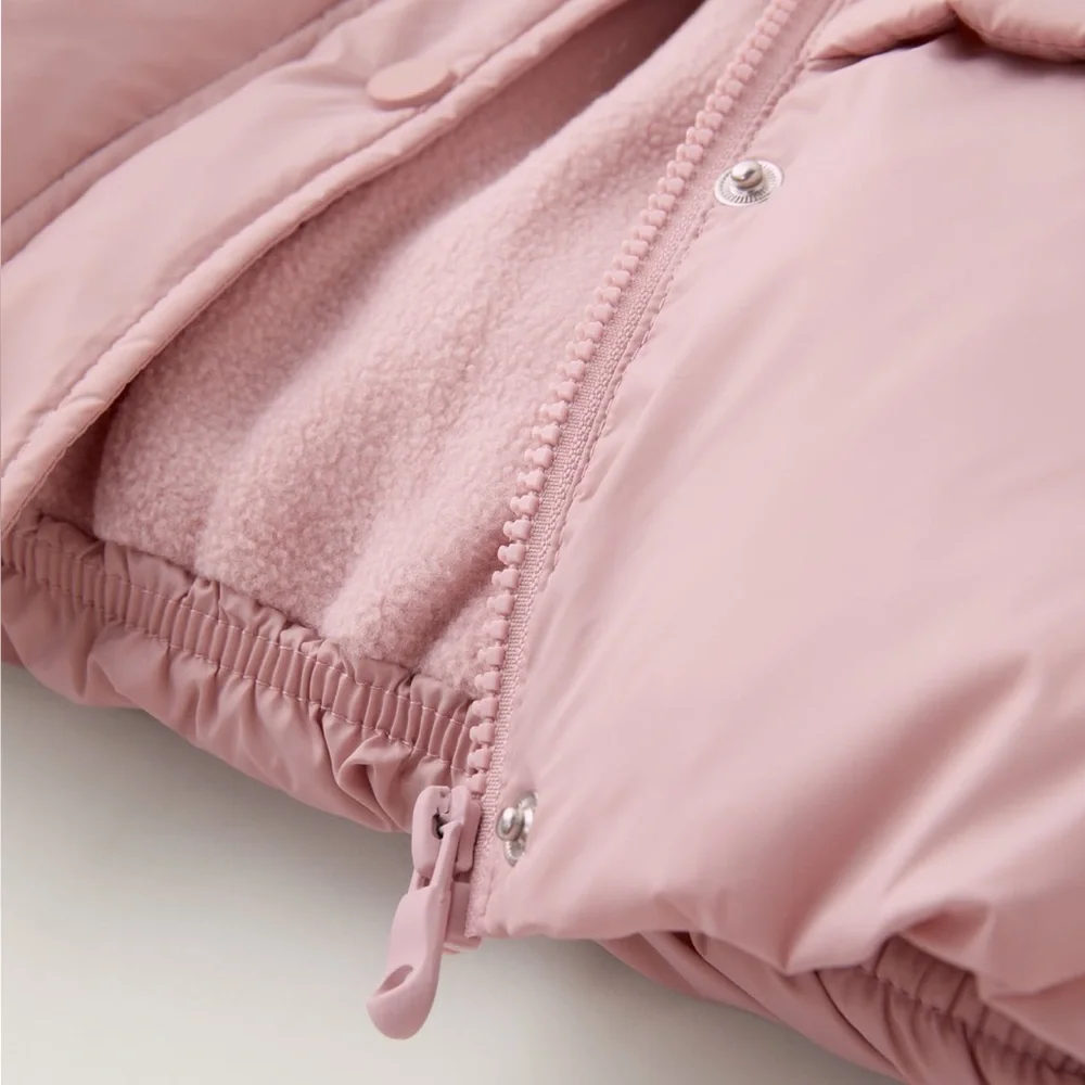 Zara Snap Button Quilted Coat - Picture 3 of 6